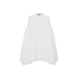 Mint Velvet White Sheer Pleat Detail Top